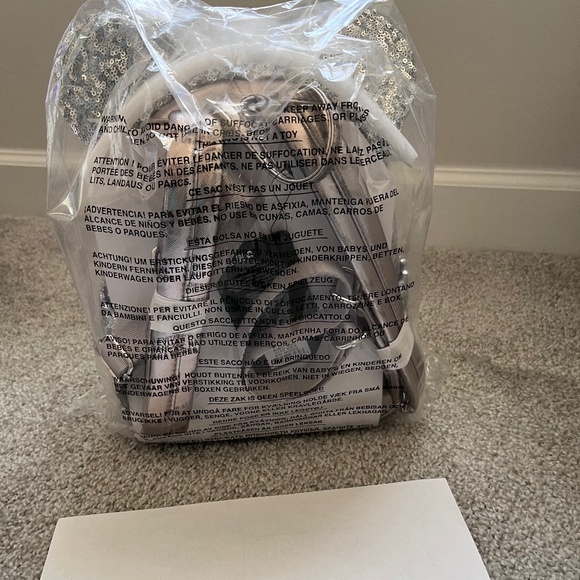 Silver sequins loungefly NWT